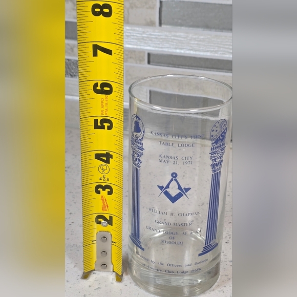 1971 VIntage Masonic Glass Grand Lodge AF & AM of Missouri - Picture 3 of 3